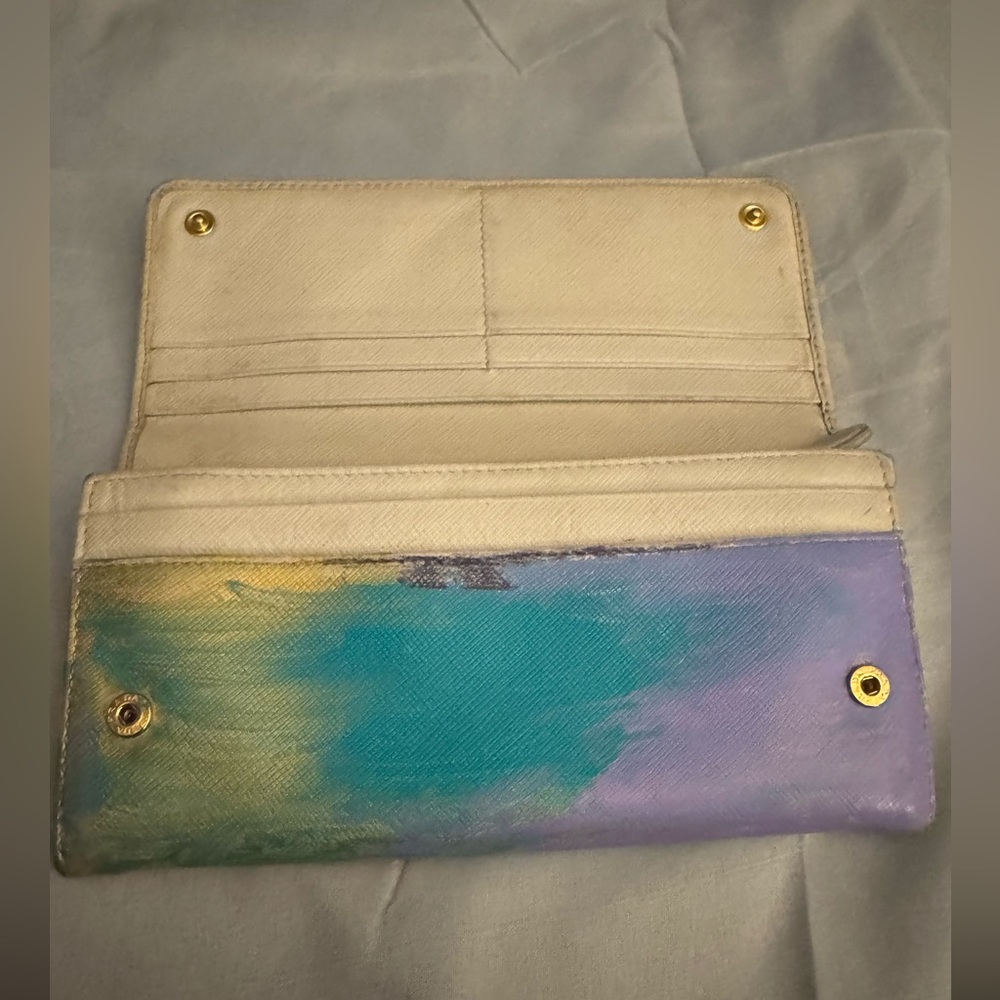 Prada handpainted Artistic Multicolor Wallet - Picture 16 of 17